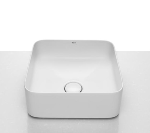 LAVAMANOS CUADRADO DE SOBREPONER 37 CM INSPIRA SQUARE BLANCO REF. ROLAV0036 / 180147 MARCA ROCA