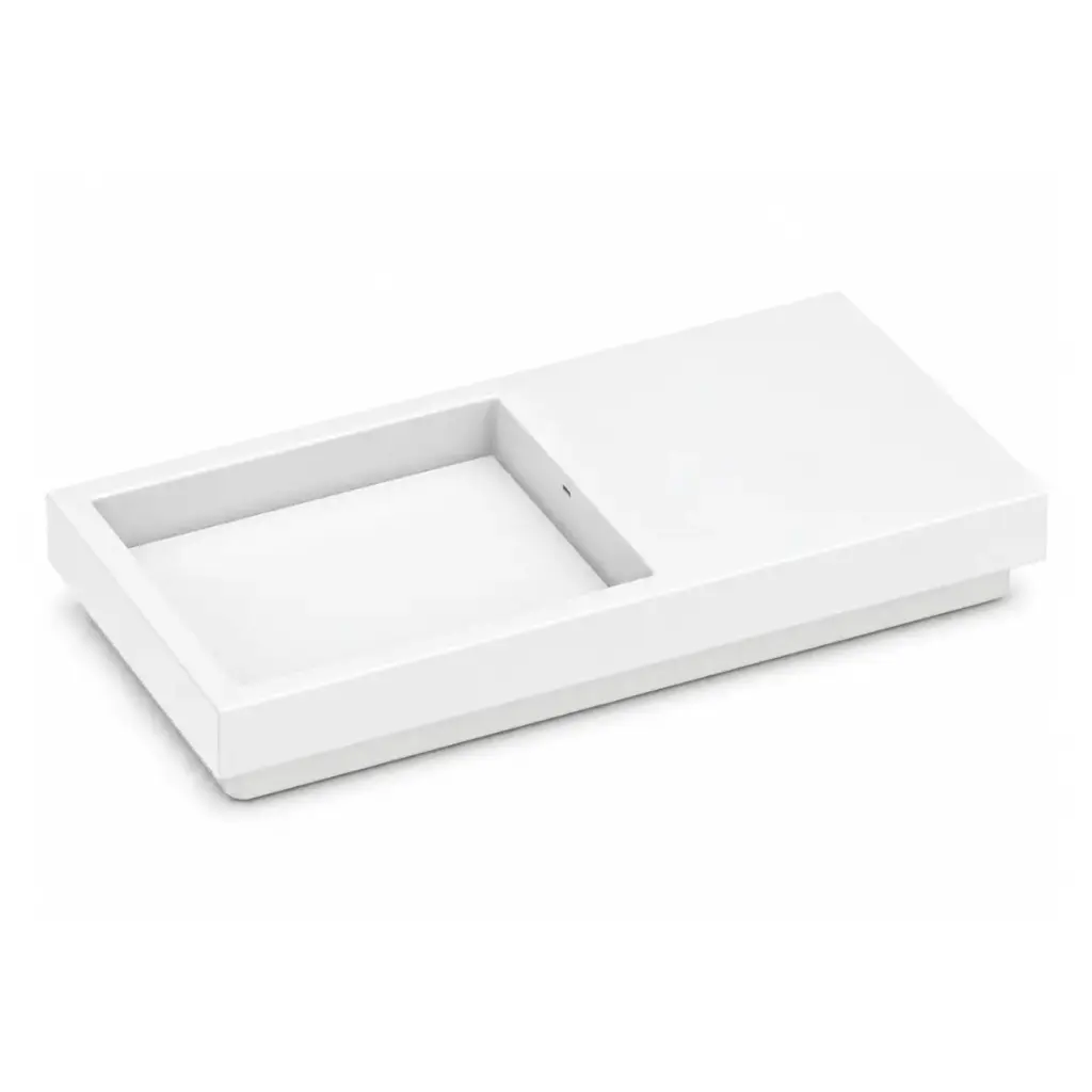 LAVAMANOS RECTANGULAR DE SOBREPONER 80 CM HORIZON SKYLINES BLANCO MATE REF. ROLA0074 MARCA ROCA