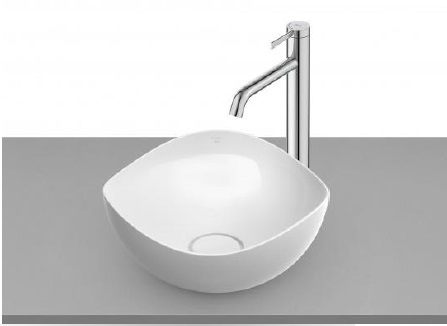 LAVAMANOS OVALADO DE SOBREPONER 37,5 CM RUY OHTAQUE BLANCO BRILLANTE REF. ROLAV9947 / 112903 ROCA