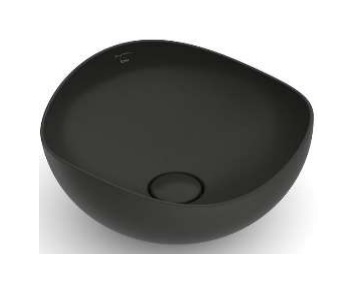 LAVAMANOS OVALADO DE SOBREPONER 37,5 CM RUY OHTAQUE NOIR / NEGRO MATE REF. ROLAV9968 / 145574 ROCA