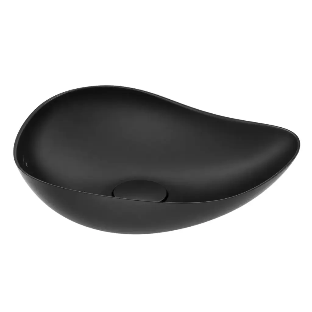LAVAMANOS OVALADO DE SOBREP. 54CM X 37.5CM RUY OHTAQUE NEGRO MATE REF. ROLAV9969 / 145512 MARCA ROCA