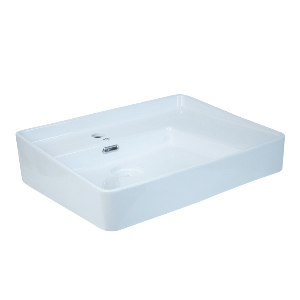 LAVAMANO CUADRADO SOBRE TOPE BELGIA 60 CM X 46 CM X 18 CM BLANCO REF. 3100001EZ MARCA TORRENTI