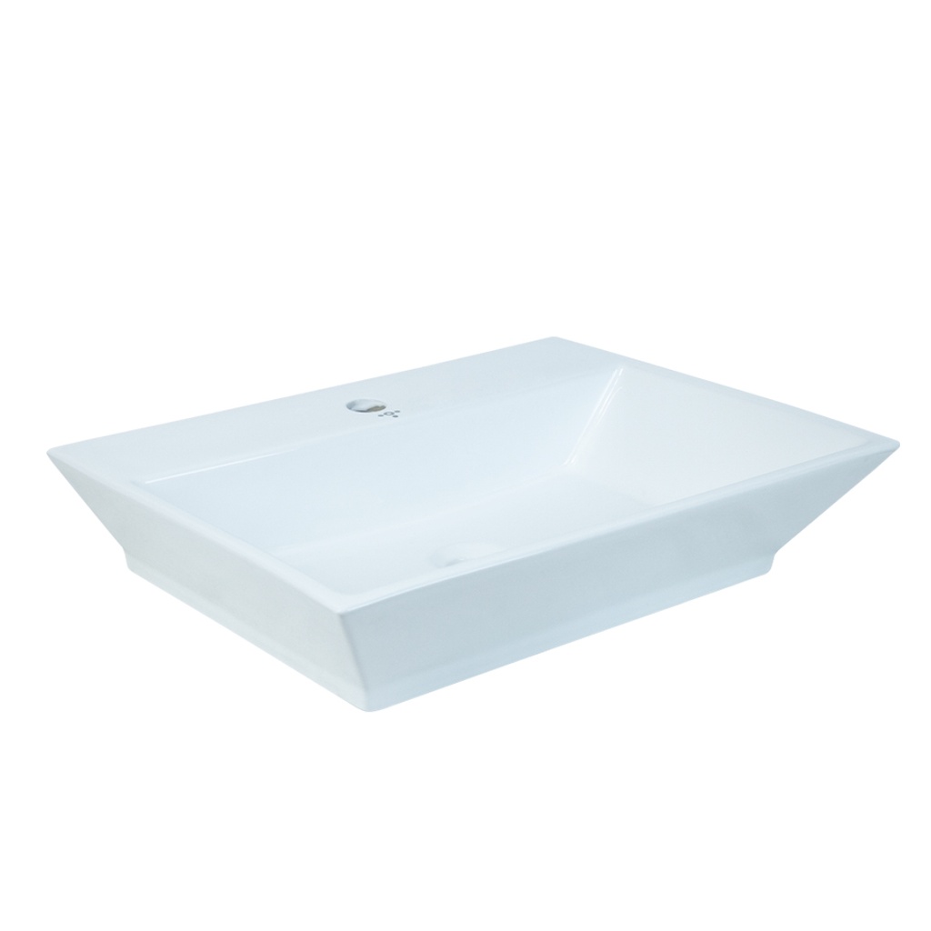 LAVAMANO CUADRADO SOBRE TOPE LUXURY 60 CM X 45.5 CM X 14 CM BLANCO REF.3100002EZ MARCA TORRENTI