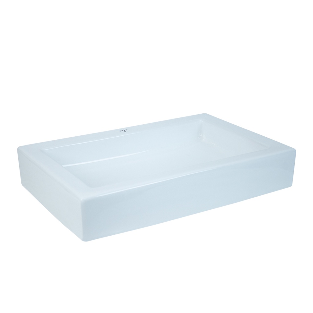 LAVAMANO CUADRADO SOBRE TOPE BRECCIA 60 CM X 40 CM X 10 CM BLANCO REF. 3100009EZ MARCA TORRENTI