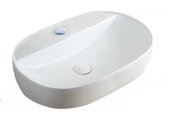 LAVAMANOS OVAL DE SOBREPONER 60 CM X 40 CM X 12 CM BLANCO REF.LAV-84 MARCA UNIQUE