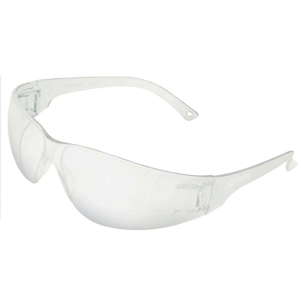 LENTES DE SEGURIDAD TRANSPARENTE MOD. LEN-ST-P REF. 20401 MARCA PRETUL