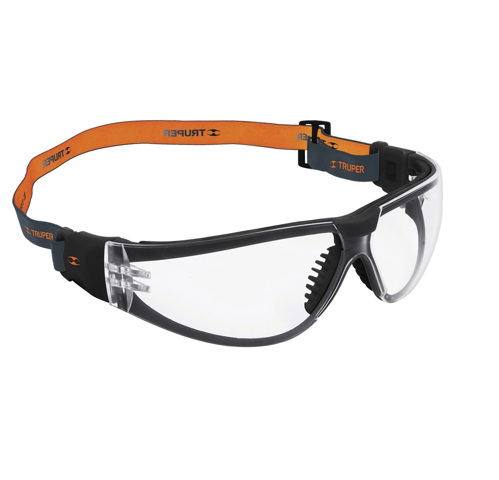 LENTES DE SEGURIDAD C/BANDA ELASTICA MOD. LEDE-ST-R REF. 15304 MARCA TRUPER