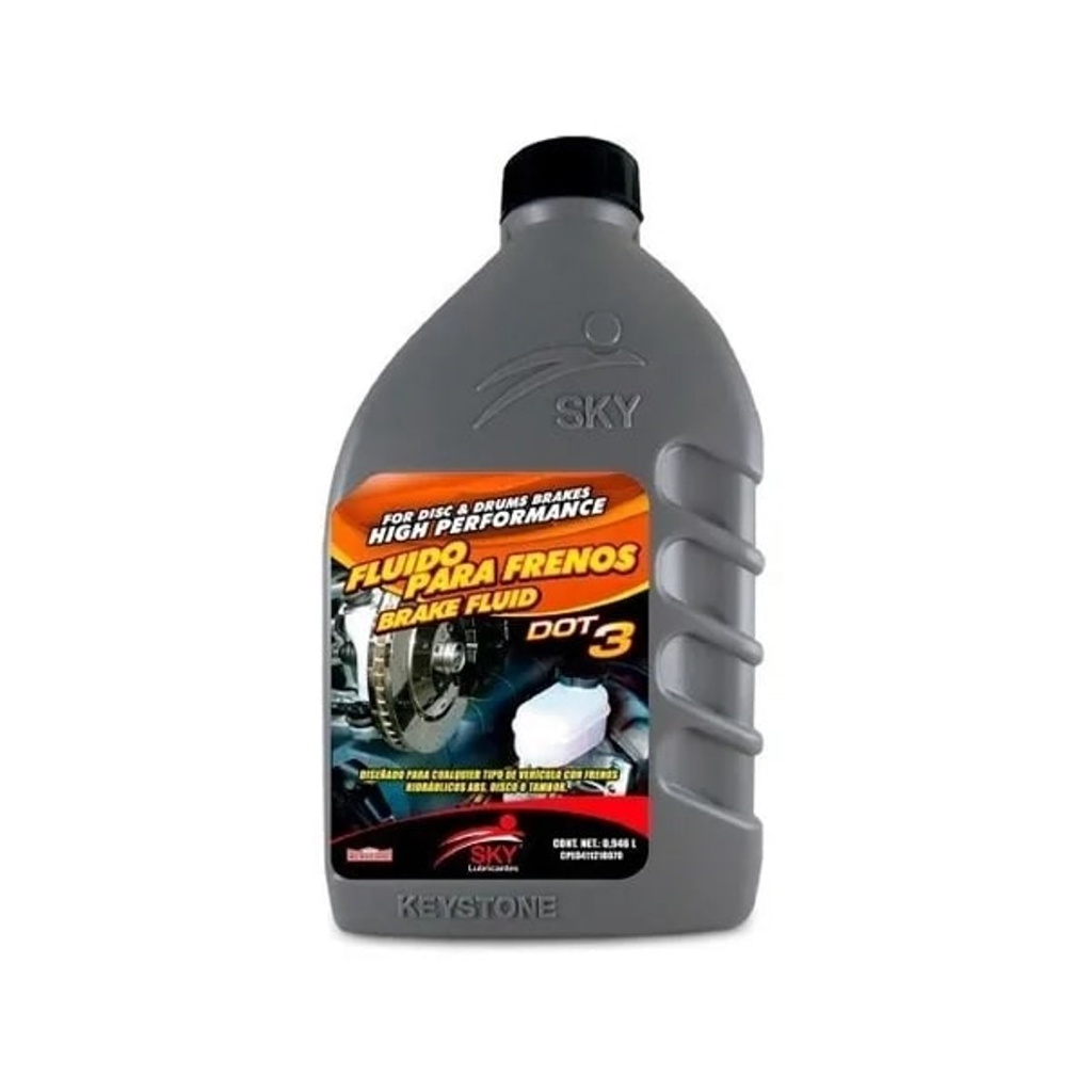 LIGA DE FRENOS 237 ML DOT 3 MARCA SKY