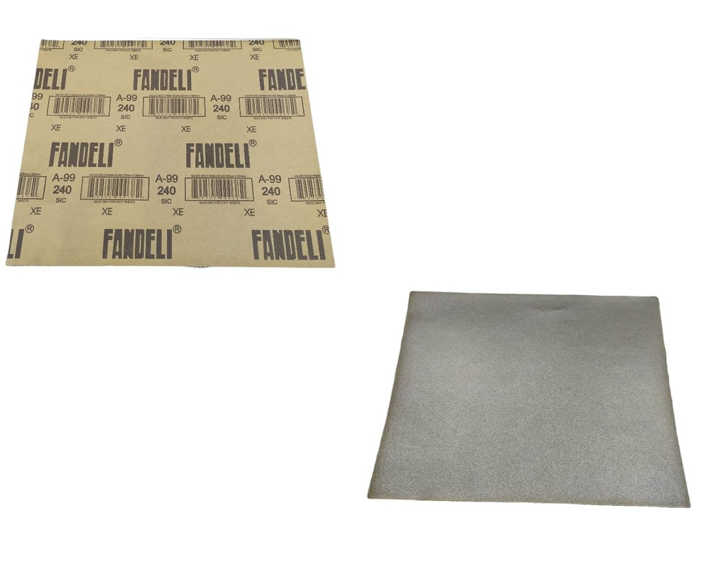 LIJA DE AGUA GRANO 240 - PLIEGO A-99 MARCA FANDELI