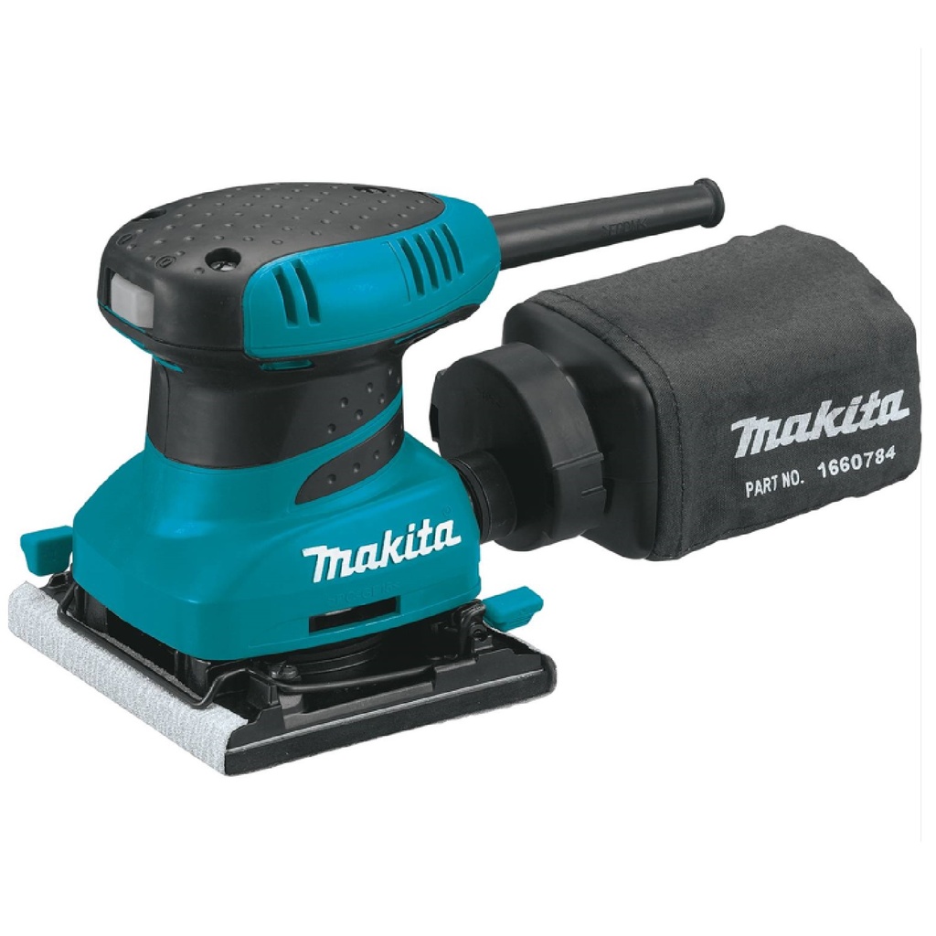 LIJADORA ORBITAL 1/4 HOJA 400 W 2 A + BOLSA RECOLECT.+ 3 DISCO LIJA REF. BO4556 / 082020 MAKITA