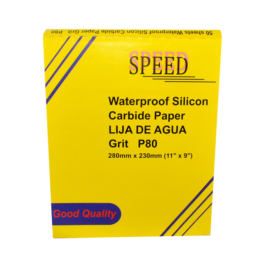 PLIEGO LIJA DE AGUA GRANO 80 REF. P80 MARCA SPEED