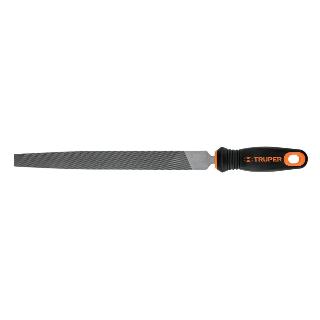 LIMA PLANA BASTARDA 10" CON CABO CONFORT GRIP MOD. LPB-10T REF. 11237 MARCA TRUPER