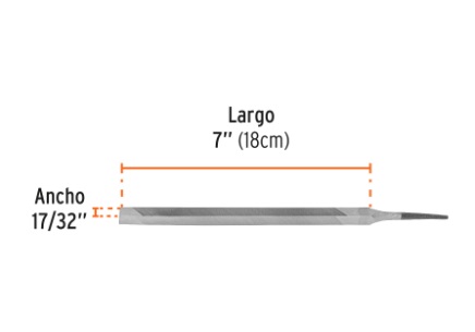 LIMA TRIANGULO REGULAR 7" MOD. LTR-7" REF. 15129 MARCA TRUPER