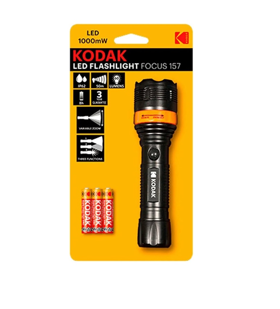 LINTERNA LED 1000MW MOD. FL-K/157 + AAA-3 REF. 6065 / 413199 MARCA KODAK