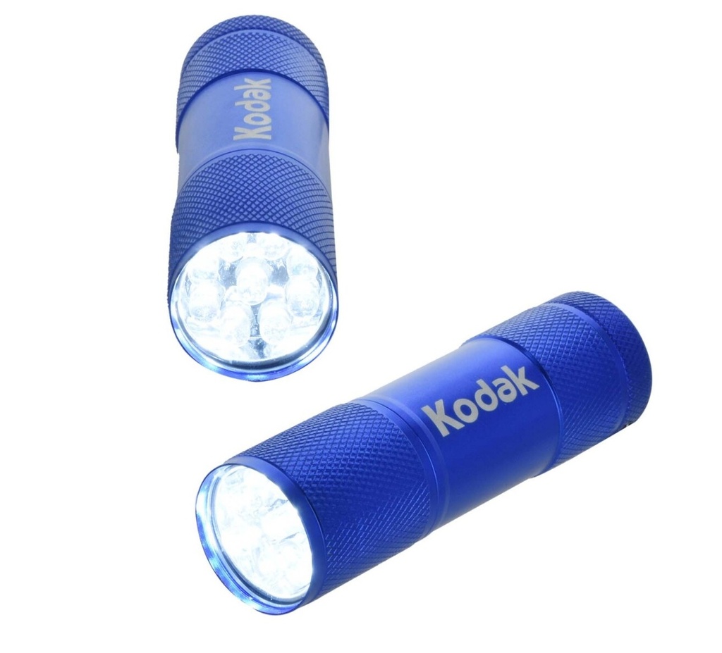 LINTERNA 9 LED FLASLUGTH BAT. AAA NO INCLUYE BATERIA COLOR AZUL REF. K6068 / 413236 KODAK
