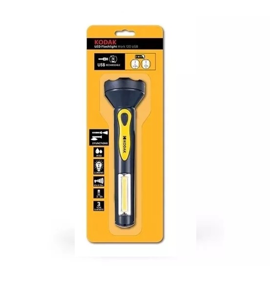 LINTERNA LED RECARGABLE WORK 120 USB REF. K6076 / 421934 MARCA KODAK