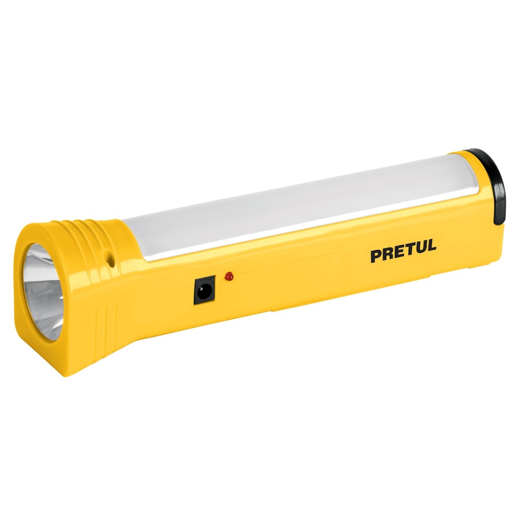 LINTERNA PLASTICA RECARG. EMERG. 100-230 LUM MOD. LIRE-200P REF. 26070 MARCA PRETUL