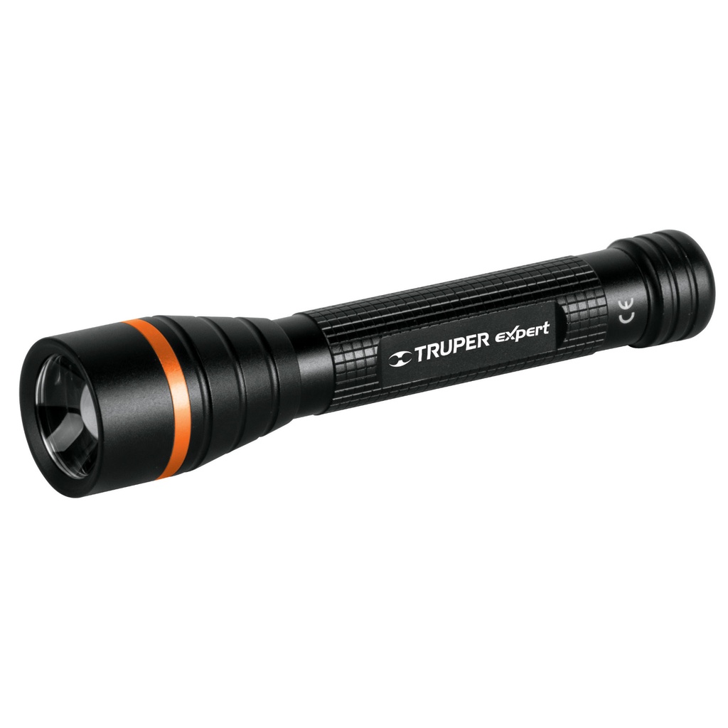 LINTERNA LED DE ALUMINIO COLOR NEGRA 70 LUMENS MOD. LINA-2AAN REF. 18800 MARCA TRUPER
