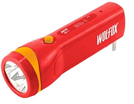 LINTERNA DE MANO LED RECARGABLE 4 LED REF. WF1639 MARCA WOLFOX