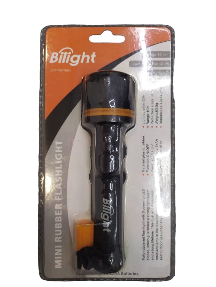 LINTERNA LED A BATERIA 2XAA 15 LUMENS REF. 301502 MARCA BILIGHT