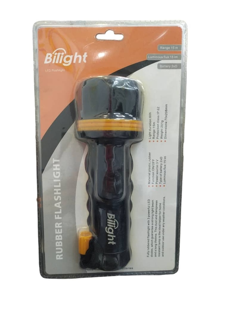 LINTERNA LED A BATERIA 2XD 15 LUMENS REF. 301503 MARCA BILIGHT