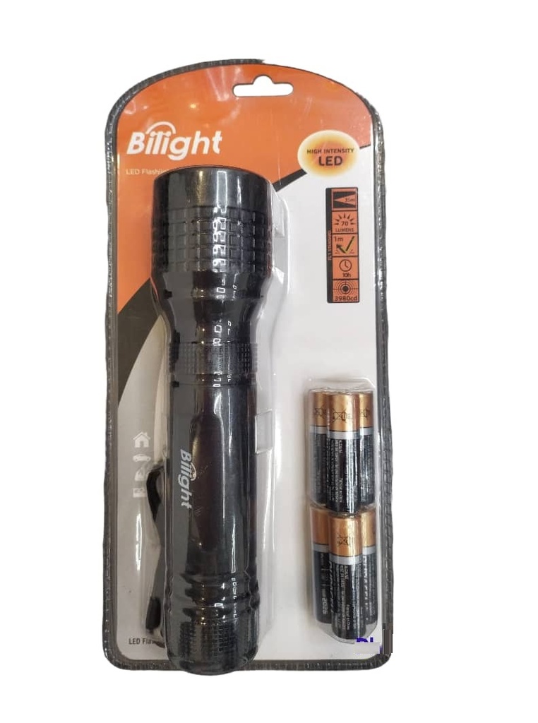 LINTERNA LED A BATERIA 6XAA 70 LUMENS SIN BATERIA REF. 301610 MARCA BILIGHT