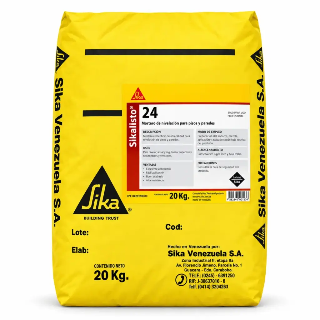 SIKALISTO 24 MORTERO PREDOSIFICADO PARA REPARACIONES ALTO ESPESOR SACO 20 KGS REF. 122260 MARCA SIKA