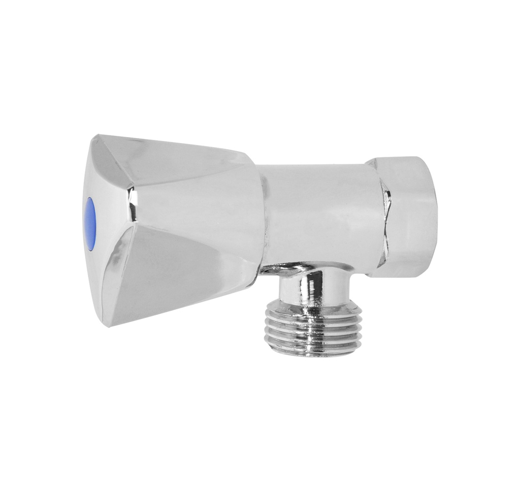 LLAVE DE ARRESTO 1/2" X 1/2" MACHO-HEMBRA 1/4 DE VUELTA MODELO TRION REF. GRI-0441 MARCA BELT-G
