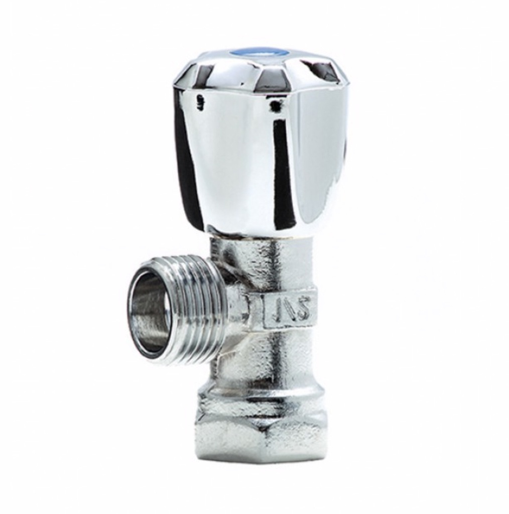 LLAVE DE ARRESTO CROMADA DE 1/2" X 1/2" MACHO-HEMBRA REF. BM-LLAA2 MARCA BM