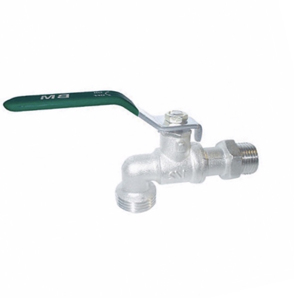 LLAVE DE CHORRO / LLAVE MANGUERA DE BOLA PASO RAPIDO DE 1/2" REF. MB MARCA BM