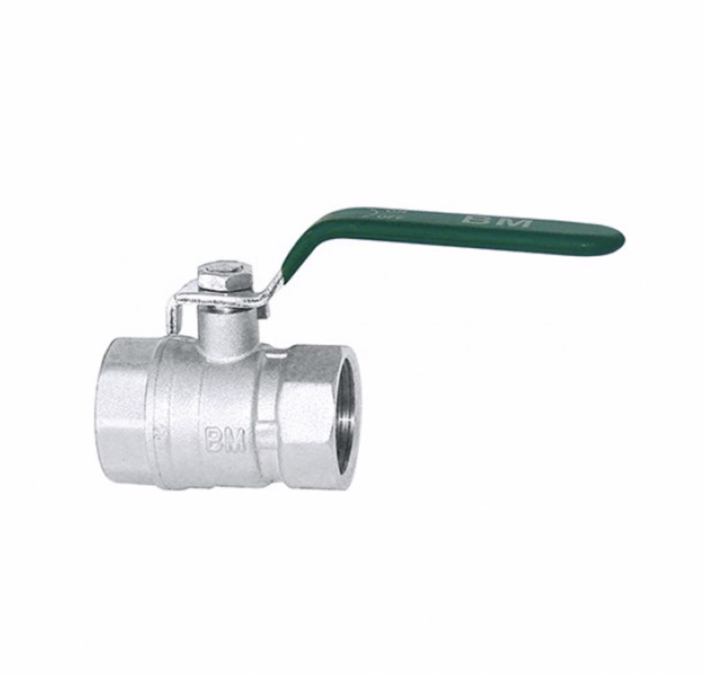 LLAVE / VALVULA DE BOLA DE 1" MANGO VERDE REF. BM-VB1 MARCA BM