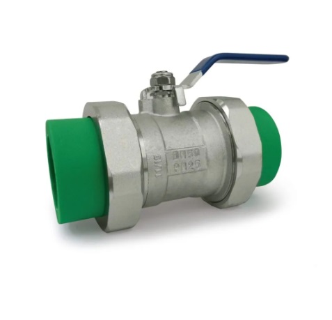 LLAVE / VALVULA DE BOLA DE 90 MM CON DOBLE UNION EN 90 MM REF. DSR008 MARCA DONSEN