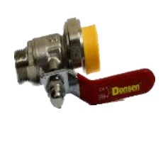 LLAVE / VALVULA DE BOLA MACHO CON UNION DE 20 MM LINEA AMARILLA REF. DSR021A MARCA DONSEN