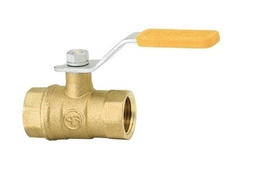 LLAVE / VALVULA DE BOLA DE 1/2" LIVIANA MANGO AMARILLO PASO RED (AGUA Y GAS ) REF. 01B405 MARCA FP