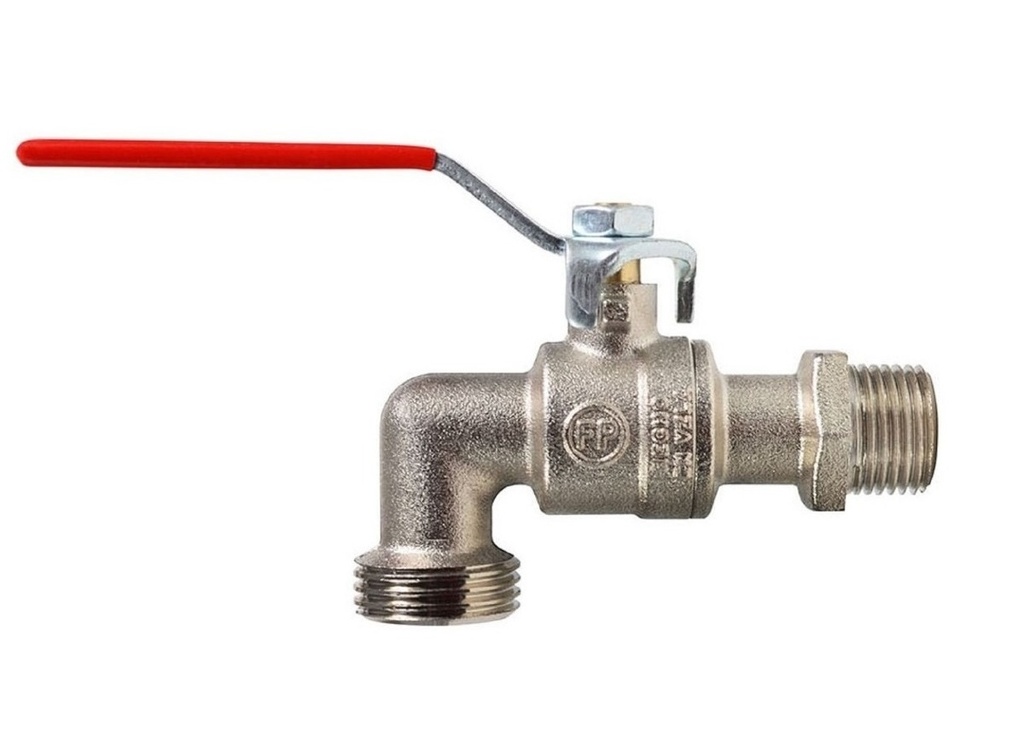 LLAVE DE CHORRO / LLAVE DE MANGUERA DE 1/2" DE BOLA CROMADA SERIE FULL PORT REF. 02MB71 MARCA FP