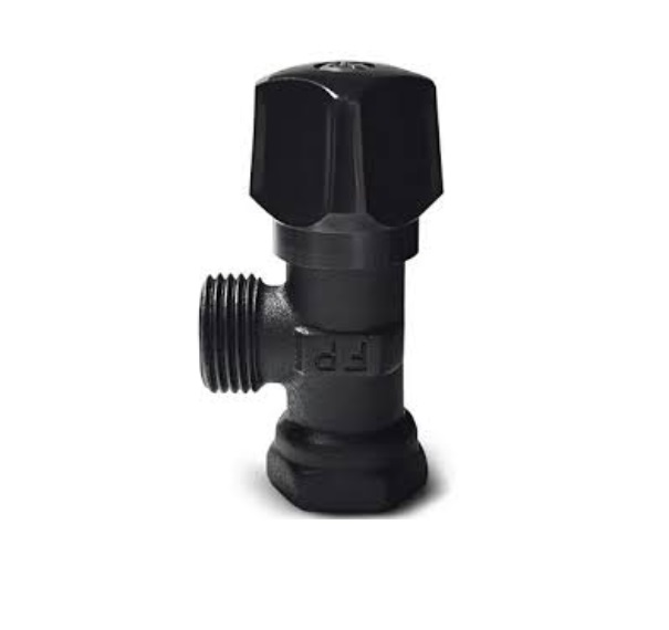 LLAVE DE ARRESTO BLACK DE 1/2" X 1/2" MACHO HEMBRA REF. 02RP05 MARCA FP