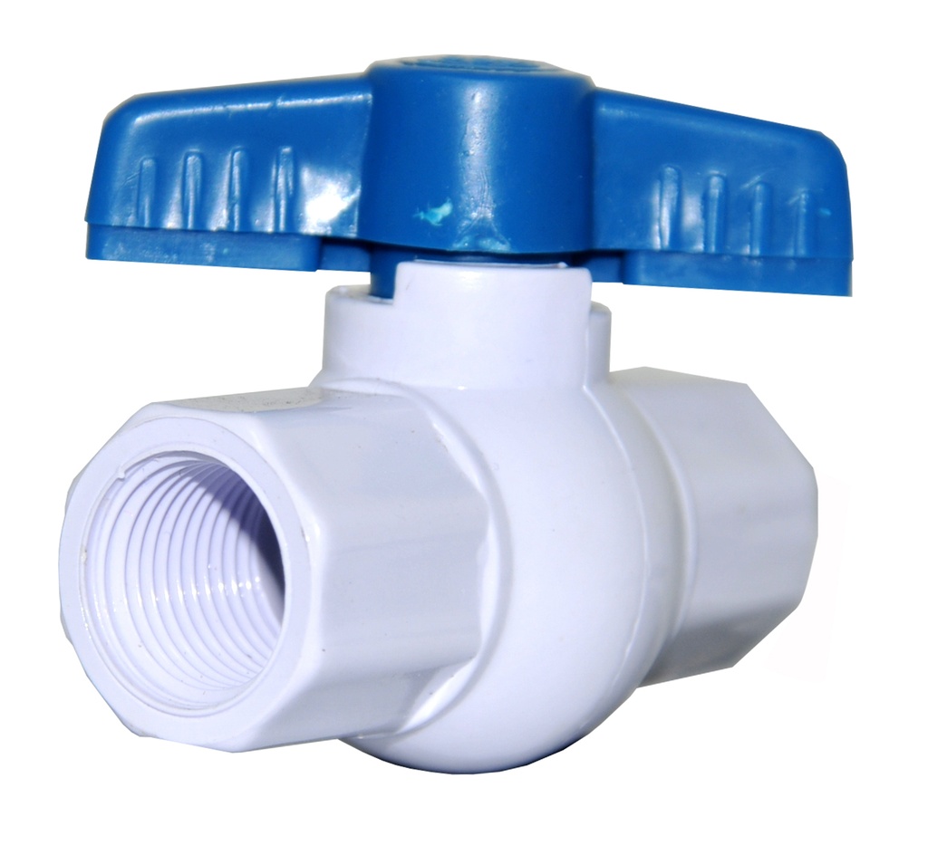 LLAVE / VALVULA PLASTICA DE BOLA ROSCABLE DE 1/2" REF. LLPV-R18 MARCA GDESEO