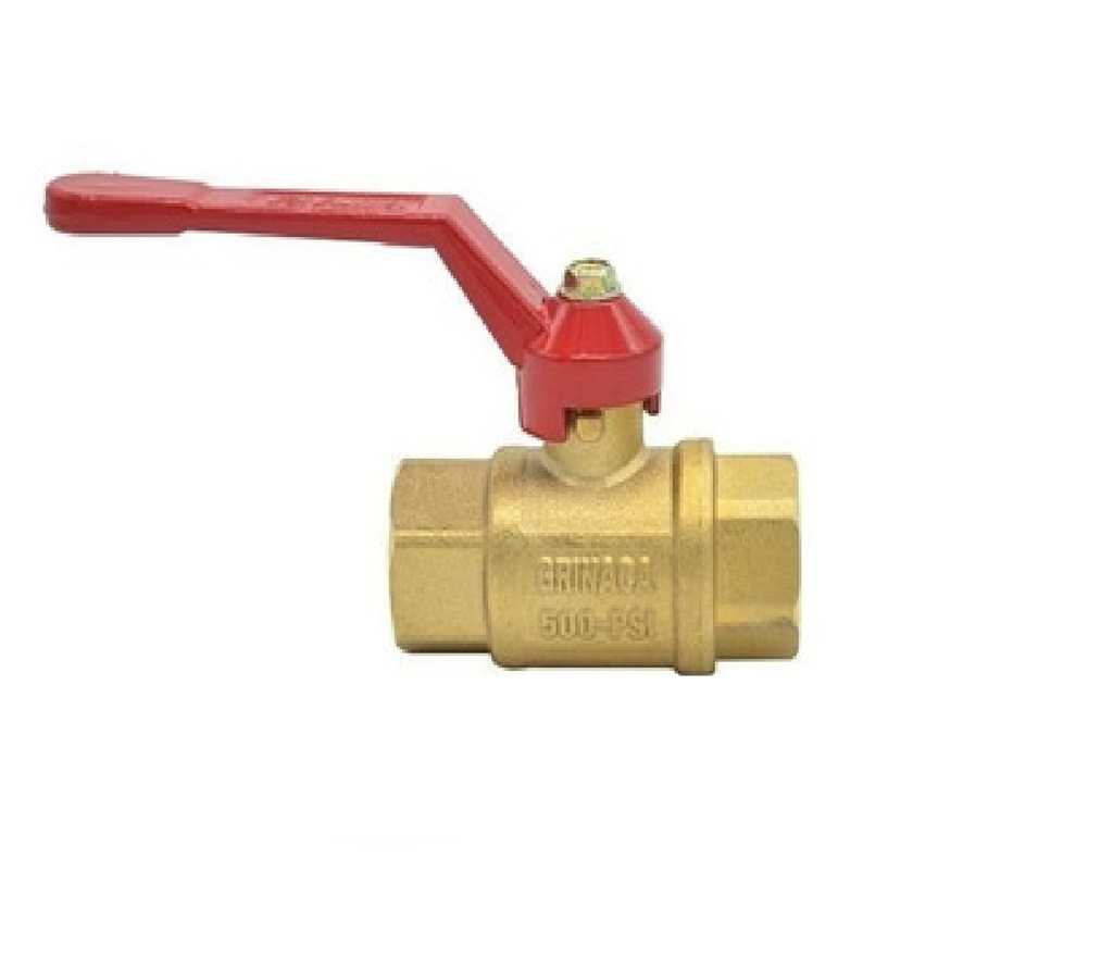 LLAVE / VALVULA DE BOLA DE 2 1/2" LIVIANA PASO COMPLETO REF. 008-10P-HHR MARCA GRINACA
