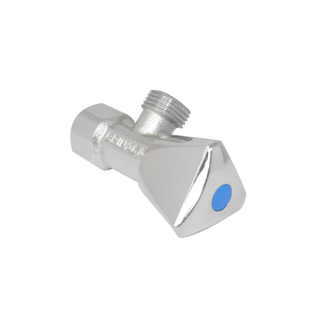 LLAVE DE ARRESTO CROMADA - PASO REDUCIDO DE 1/2" X 1/2" REF. 03-43-PP MARCA GRINACA
