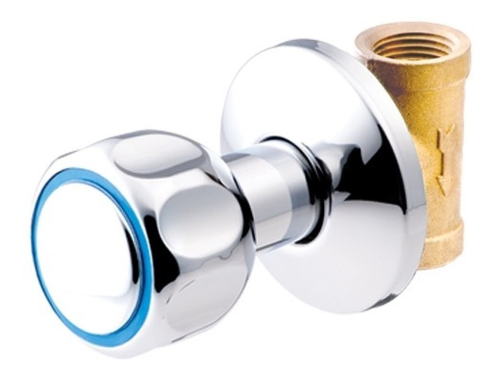 LLAVE PARA DUCHA INDIVIDUAL DE 1/2" CON ROSETA CROMADA REF. 036-DUC-MA MARCA GRINACA