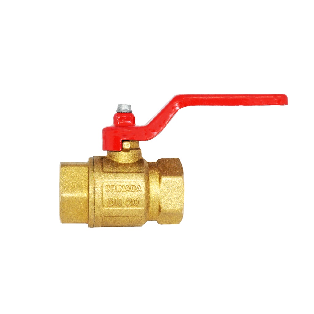 LLAVE DE PASO / VALVULA DE BOLA DE 3/4" BRONCE REF. DN20-012-05P-HHR MARCA GRINACA