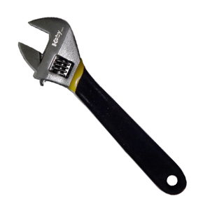 LLAVE AJUSTABLE DE 10" MANGO FORRADO REF. KOB-AC110D MARCA KOBY
