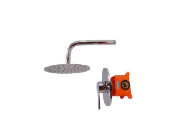 KIT DE DUCHA MONOMANDO REDONDA ULTRA DELGADA 10" REF. KD-01006 MARCA OMEGA