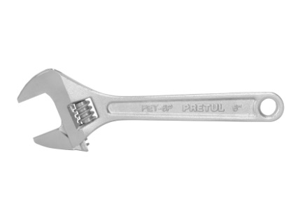 LLAVE AJUSTABLE CROMADA 6" MOD. PET 6PB REF-21814 MARCA PRETUL