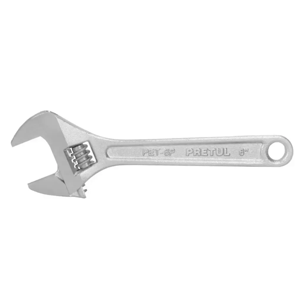 LLAVE AJUSTABLE CROMADA 6" MOD. PET 6PB REF-21814 MARCA PRETUL