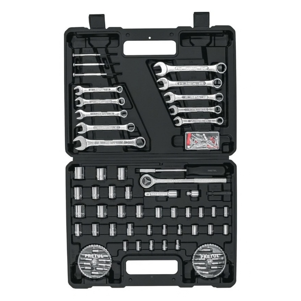 JUEGO LLAVE MECANICAS 71 PZAS MOD. SET-100 REF. 22980 MARCA PRETUL