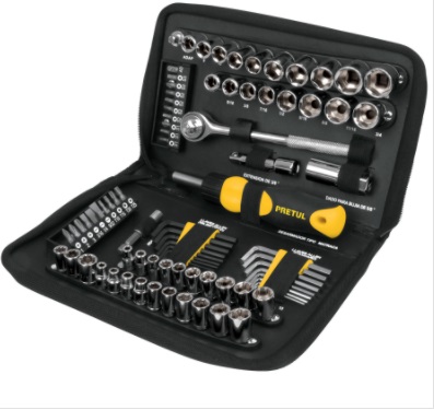 JUEGO LLAVE MECANICAS 83 PZAS MOD. SET-85 REF. 22984 MARCA PRETUL
