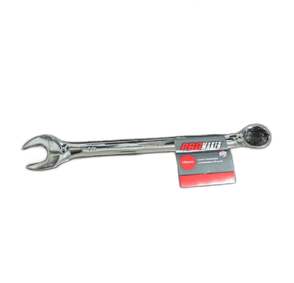 LLAVE COMBINADA CROMADA FIJA ESTRIA 18 MM REF. PRO-LC820 MARCA PROMAKER