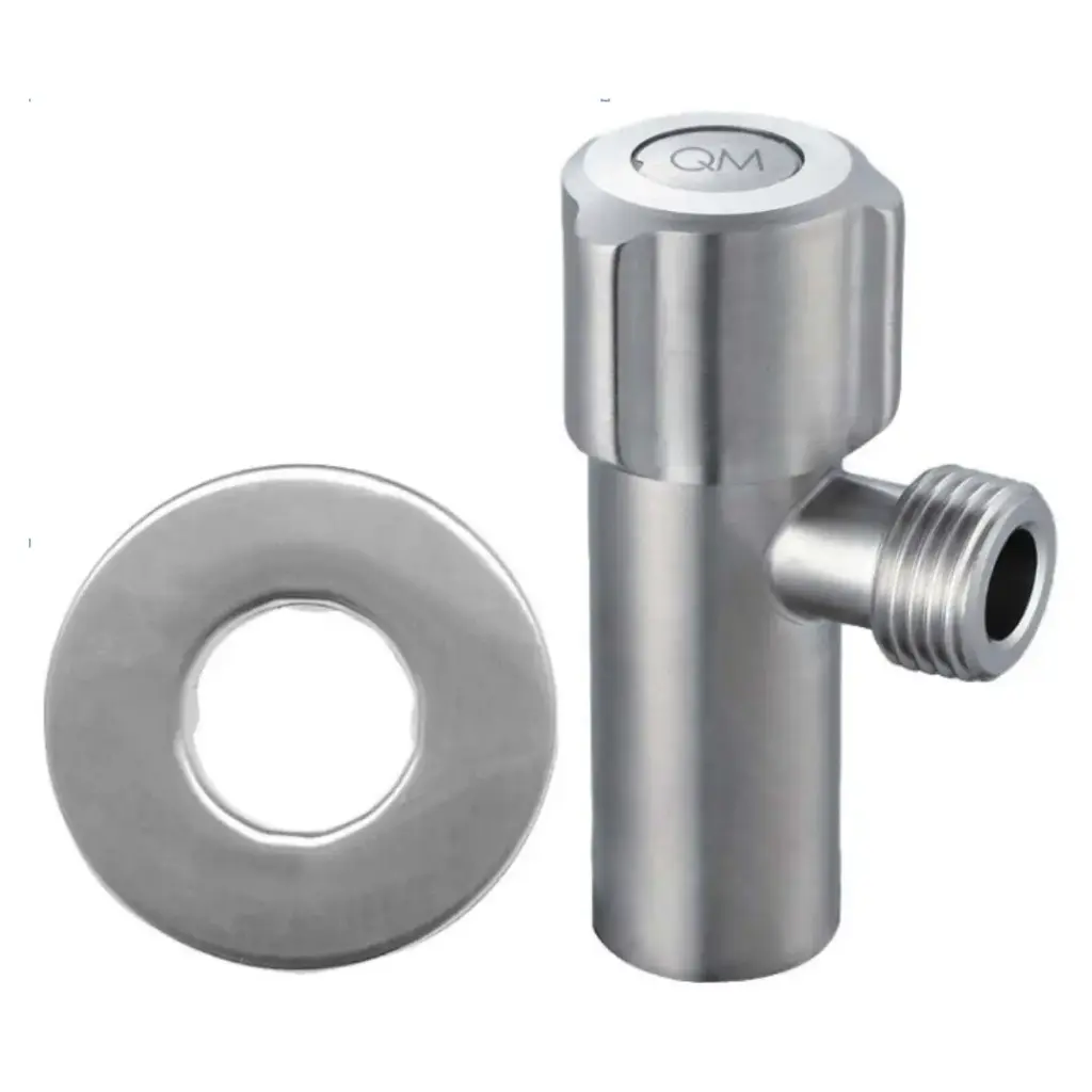 LLAVE / VALVULA DE ARRESTO 1/2" X 1/2" HEMBRA SERIE DELTA COLOR SATIN MARCA QUALITY METAL