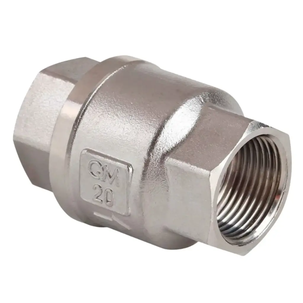 LLAVE - VALVULA CHECK QM ACERO INOX 304 3/4" REF. QM USA.601.034.INOX MARCA QUALITY METAL